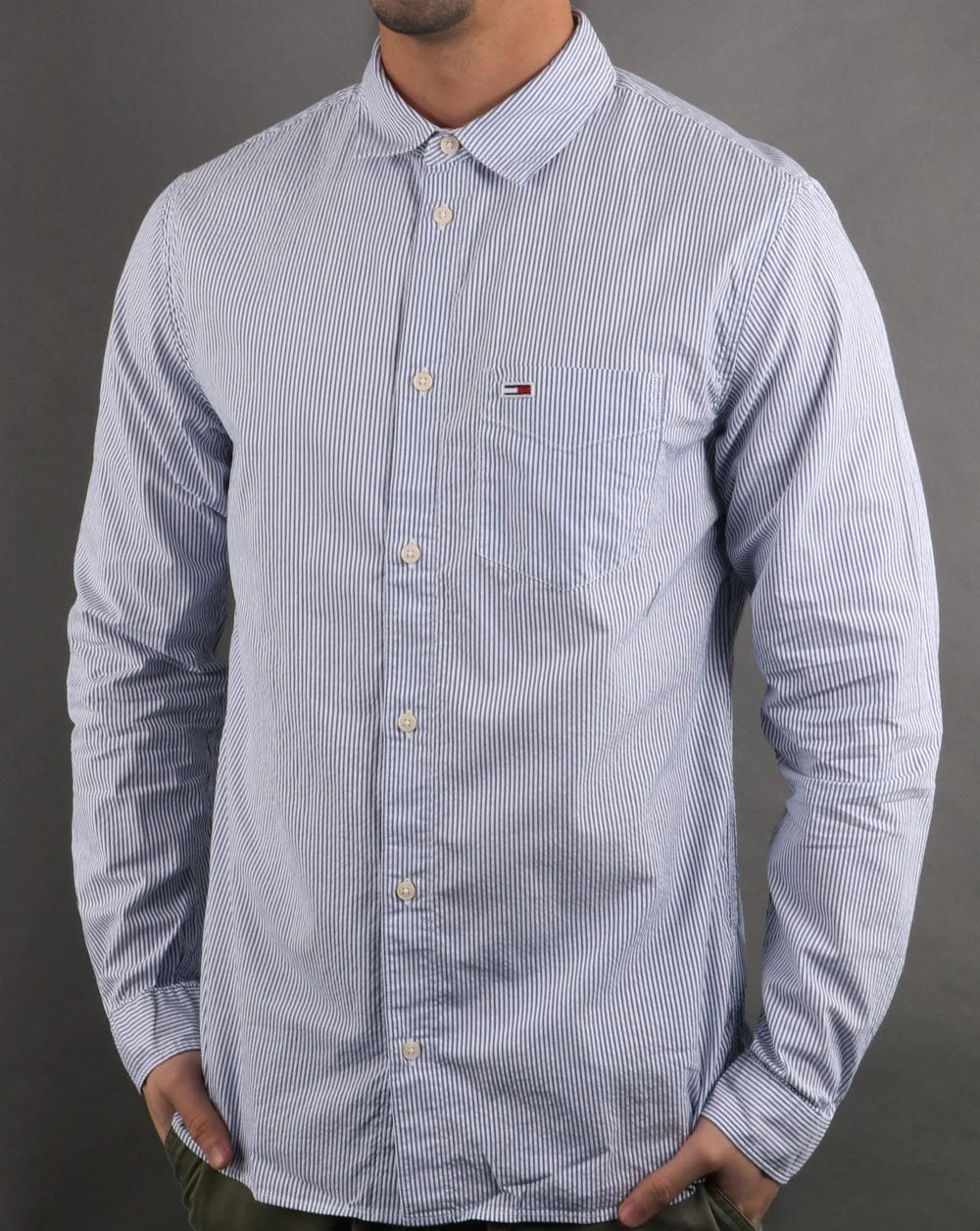 Tommy Hilfiger Seersucker Stripe Shirt Blue/white