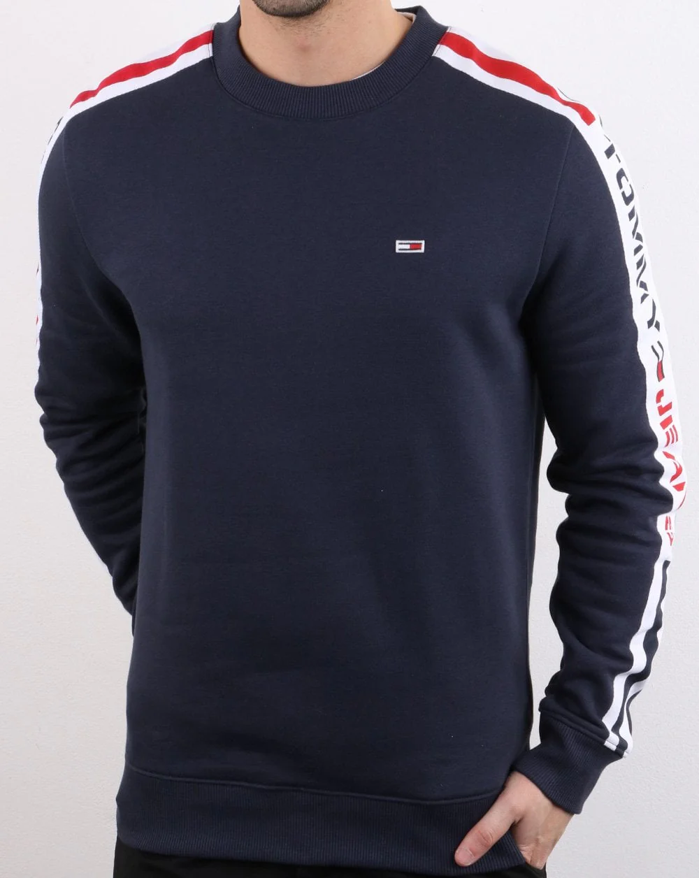 Tommy Hilfiger Tape Sweatshirt Navy - Image 2
