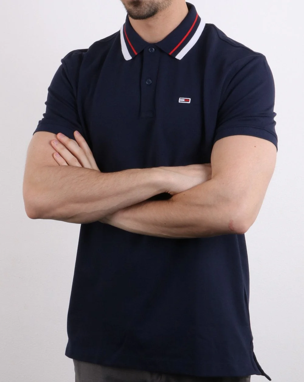 Tommy Hilfiger Tipped Polo Navy - Image 3