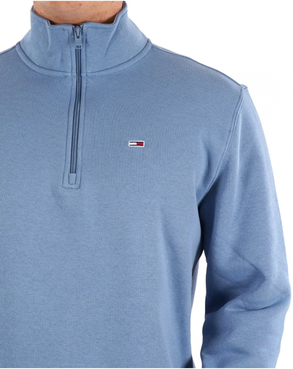Tommy Jeans 1/4 Zip Neck Sweat Colorado Blue - Image 3