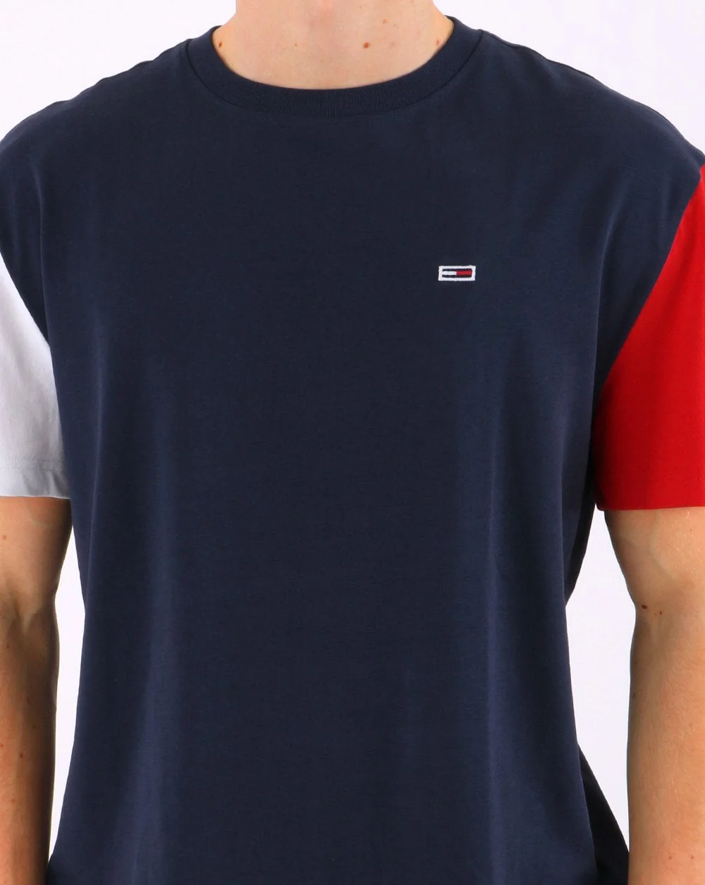 Tommy Jeans Contrast T Shirt Navy/Red/White - Image 2