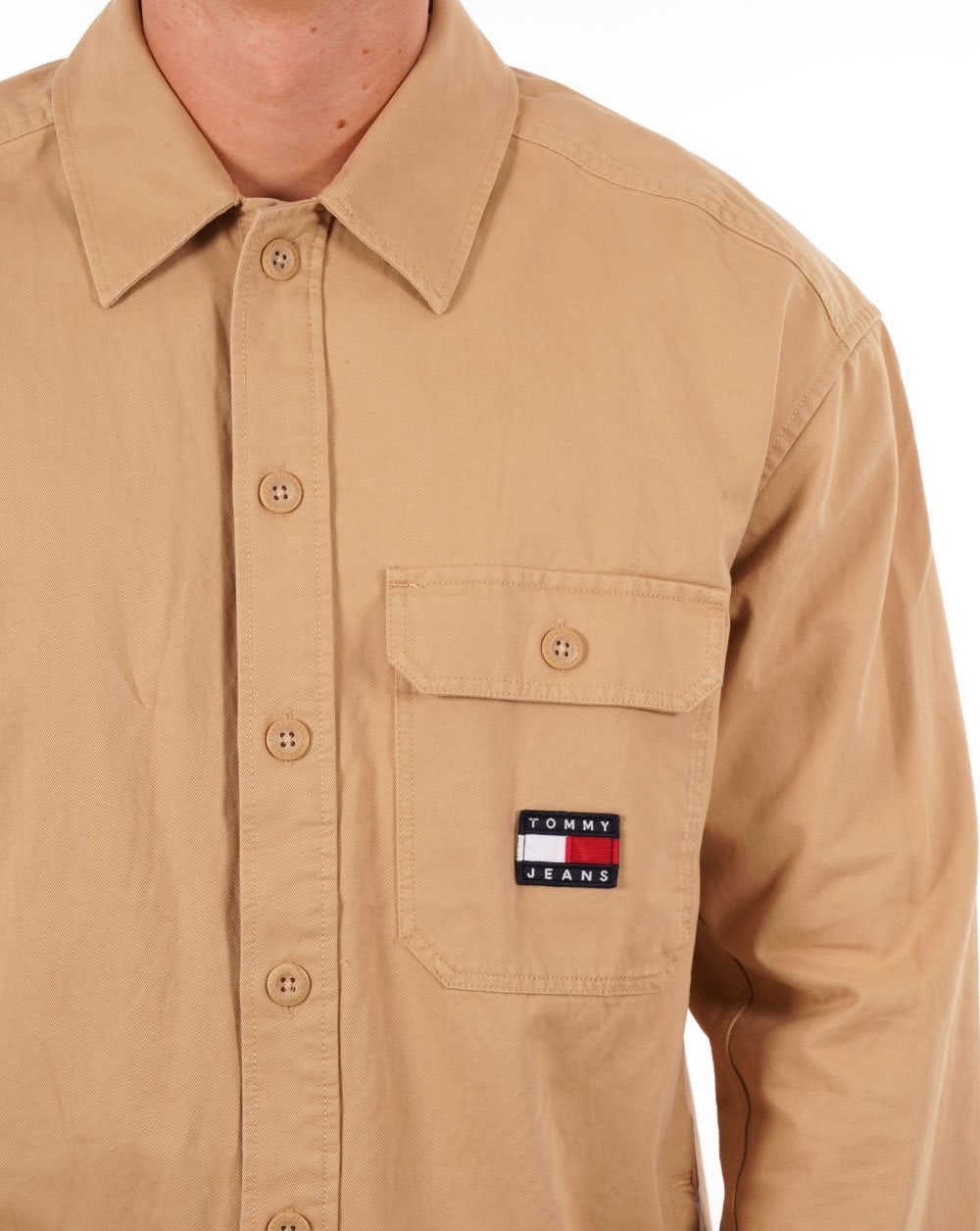 Tommy Jeans Essential Overshirt Tawny Sand - Image 2