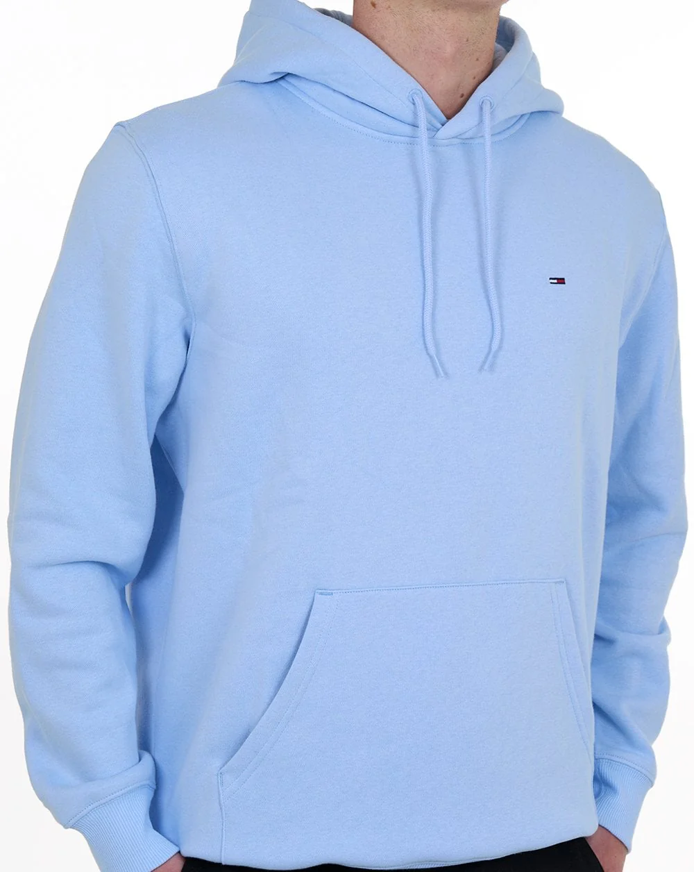 Tommy Jeans Flag Patch Hoodie Light Blue - Image 3