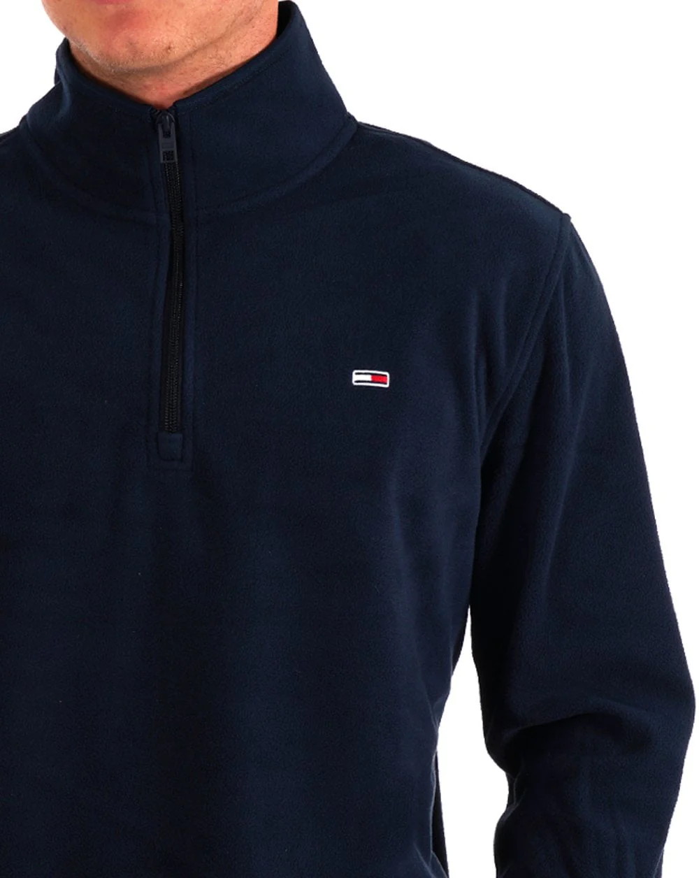 Tommy Jeans Polar Fleece 1/4 Zip Dark Navy - Image 2