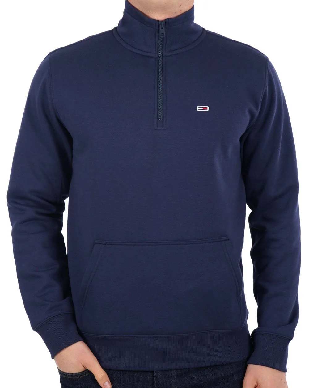 Tommy Jeans Quarter Zip Sweat Navy - Image 4