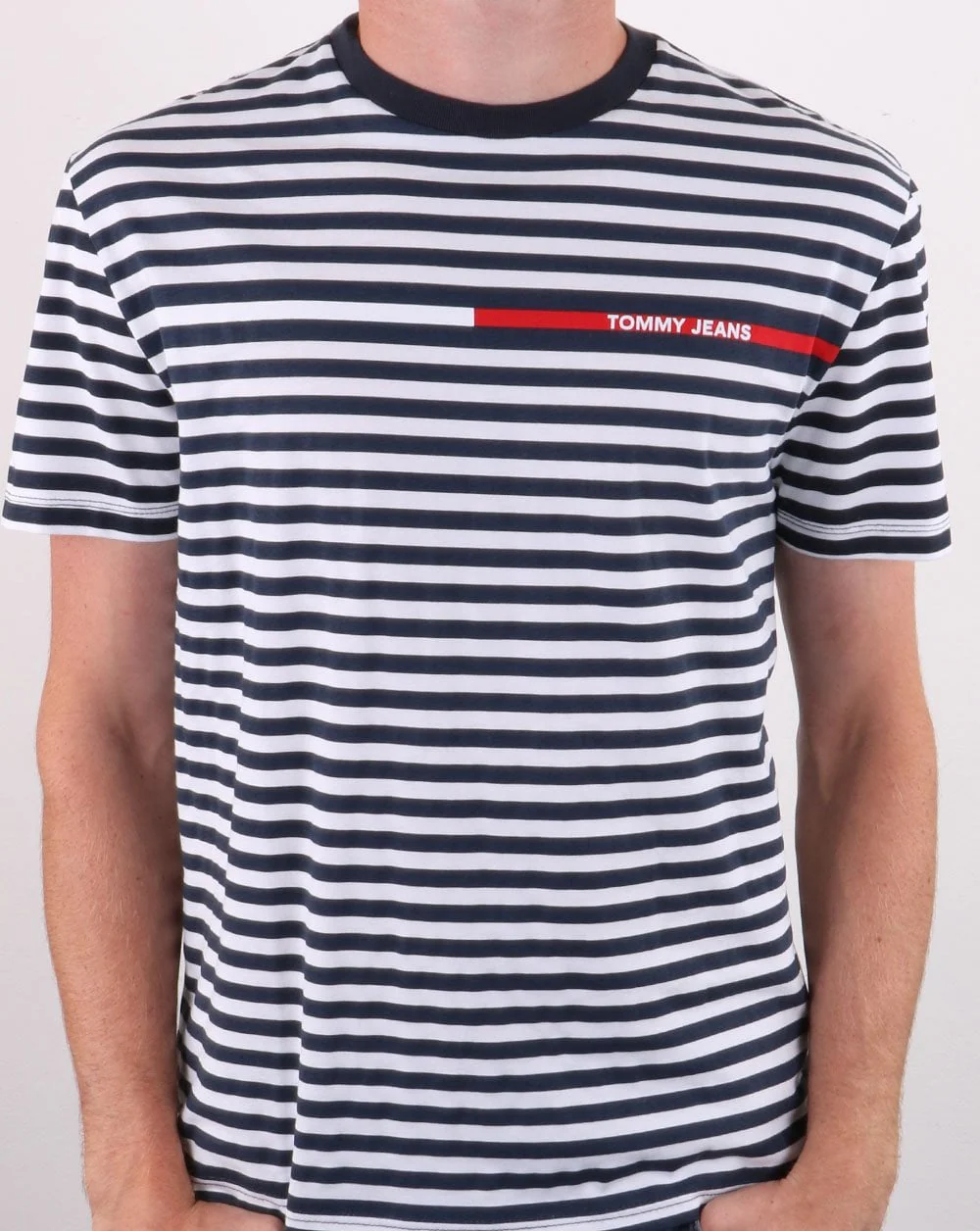 Tommy Jeans Stripe T-shirt Navy/White - Image 3