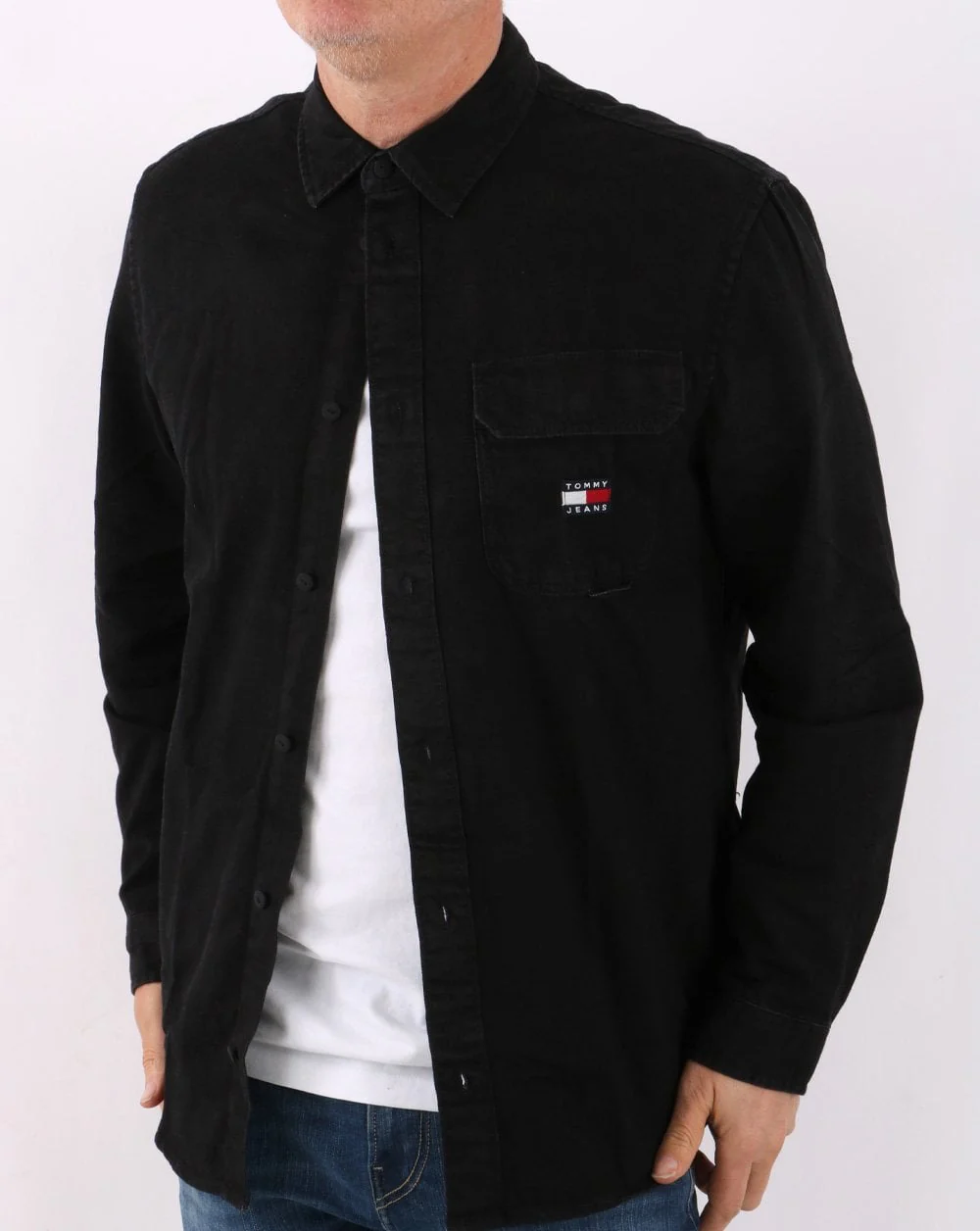 Tommy Jeans True Black Denim Shirt Black - Image 4