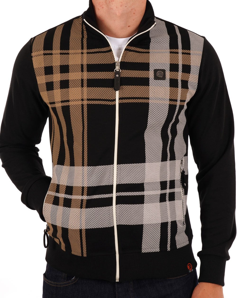 Trojan Check Zip Thru Black - Image 4