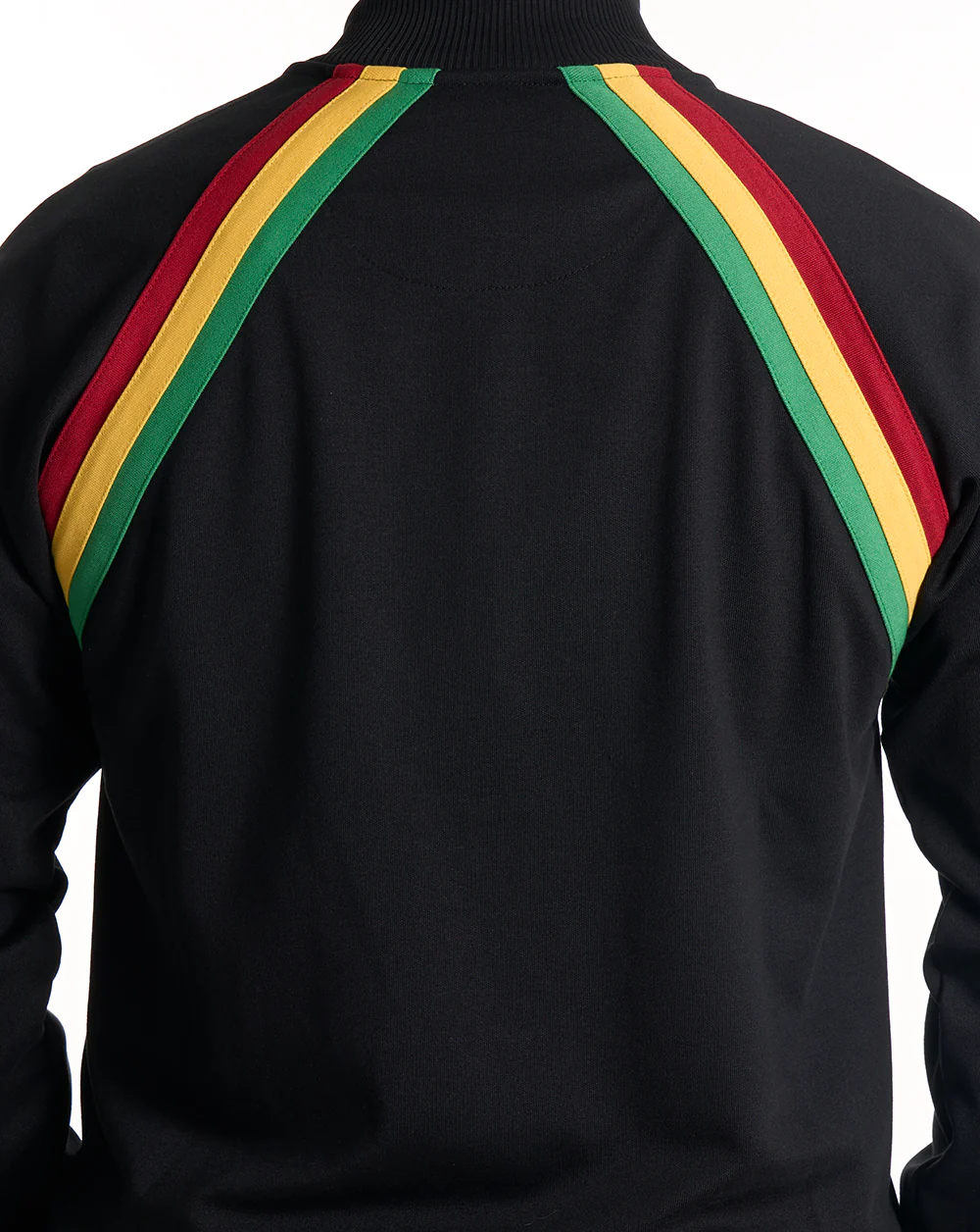 Trojan Raglan Striped Track Top Black - Image 4