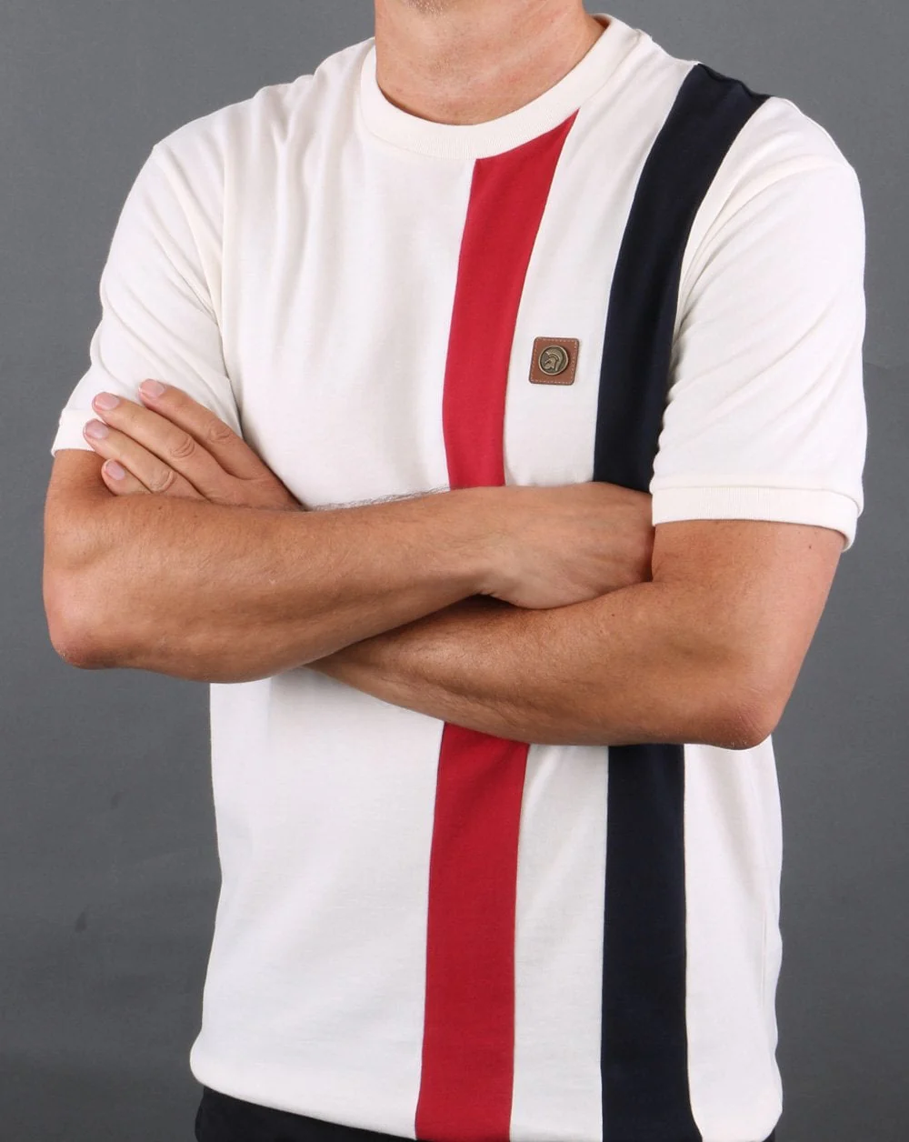 Trojan Stripe T-shirt Cream - Image 4