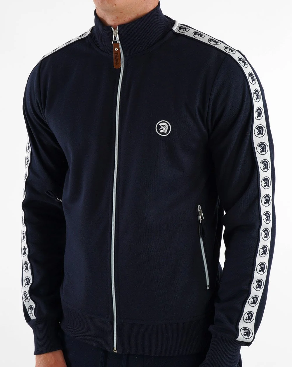 Trojan Taped Track Top Navy