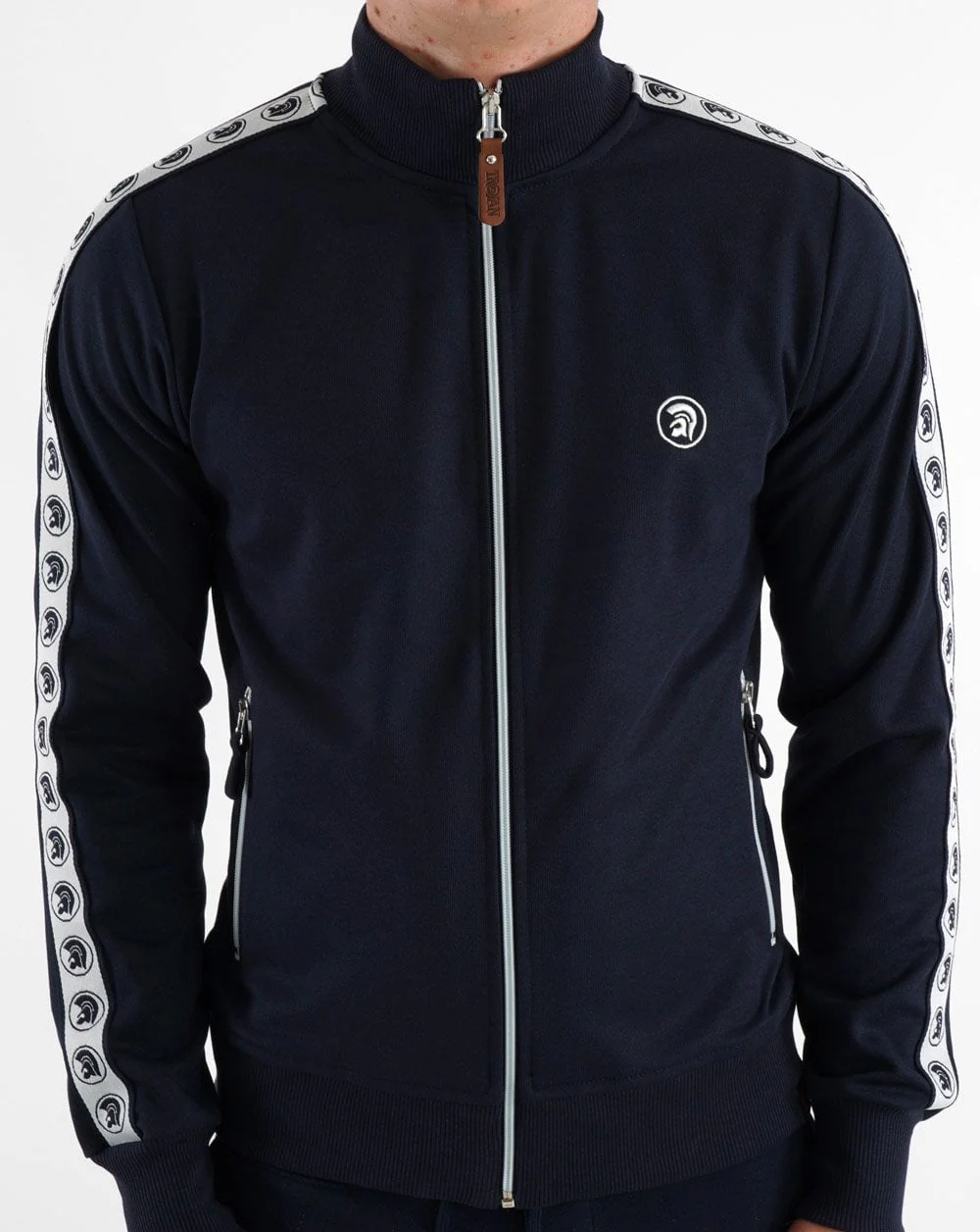 Trojan Taped Track Top Navy - Image 2