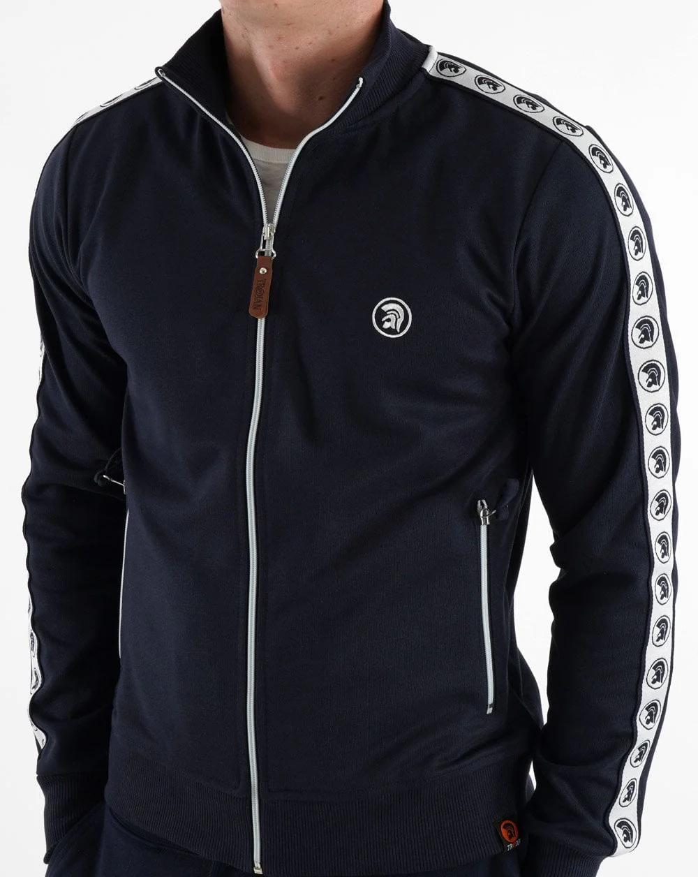 Trojan Taped Track Top Navy - Image 4
