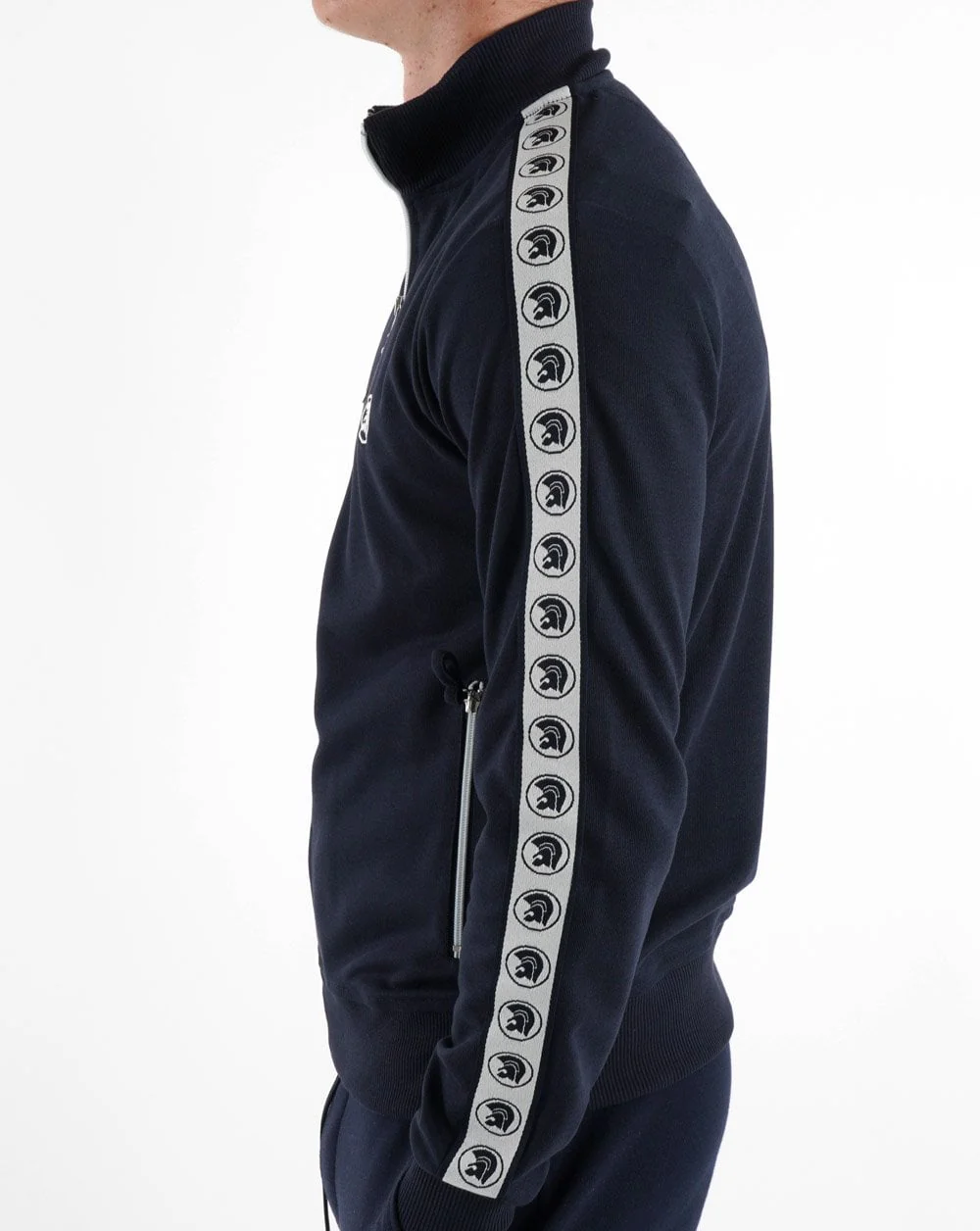 Trojan Taped Track Top Navy - Image 5