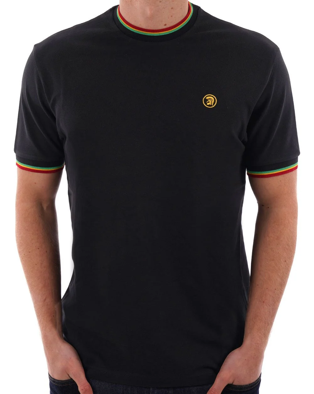 Trojan Twin Tipped Pique T-shirt Black - Image 2