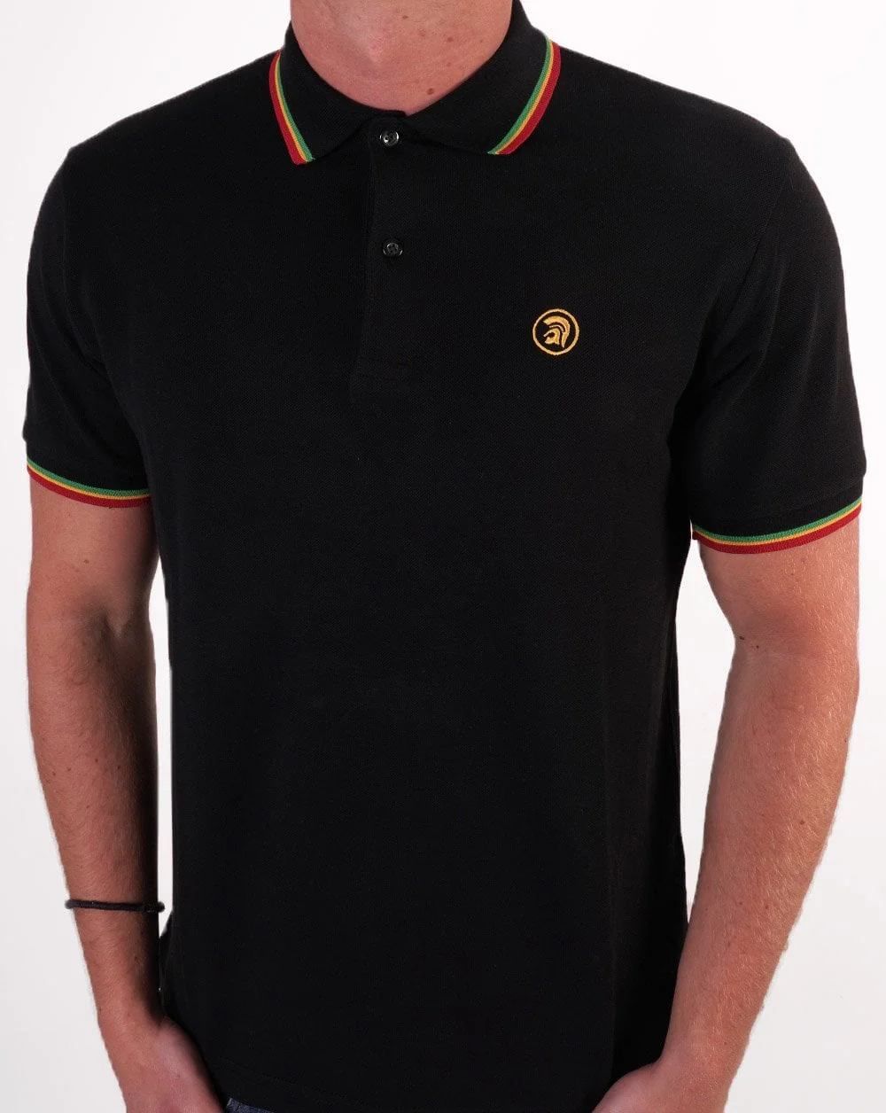 Trojan Twin Tipped Signature Polo Black - Image 3