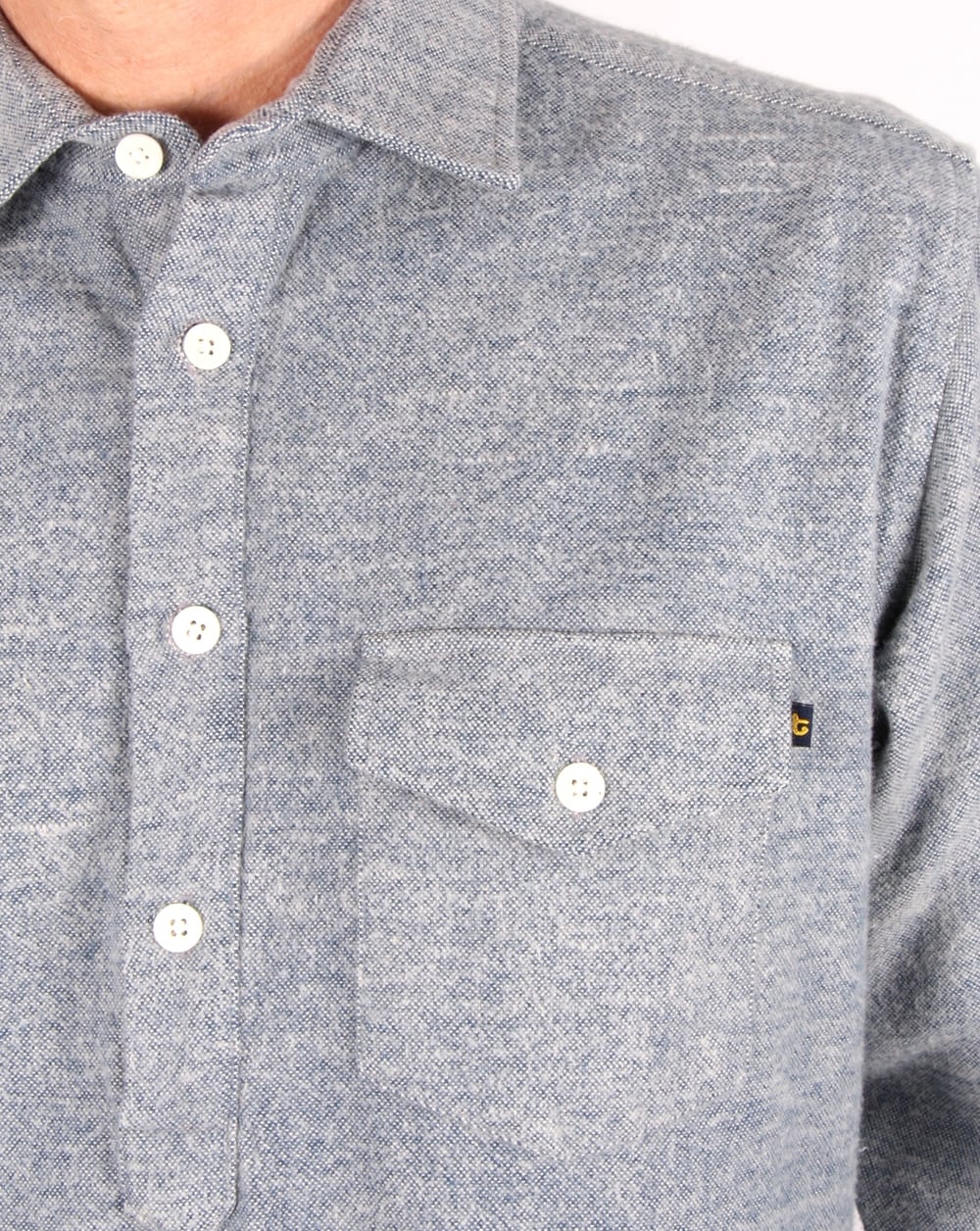 Tuktuk Pop-over Chambray Shirt Navy - Image 2