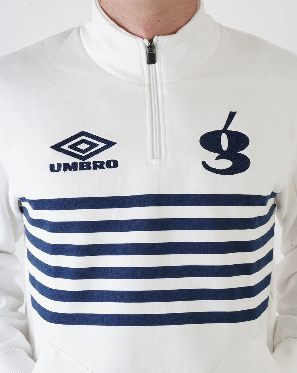 Umbro X Gio Goi Shore Leave Sweat Off White/Navy Blue - Image 3