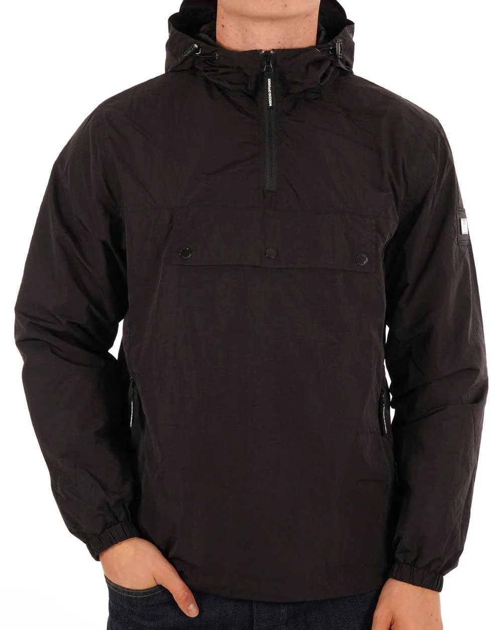 Weekend Offender 1/4 Zip Terrace Jacket Black - Image 3
