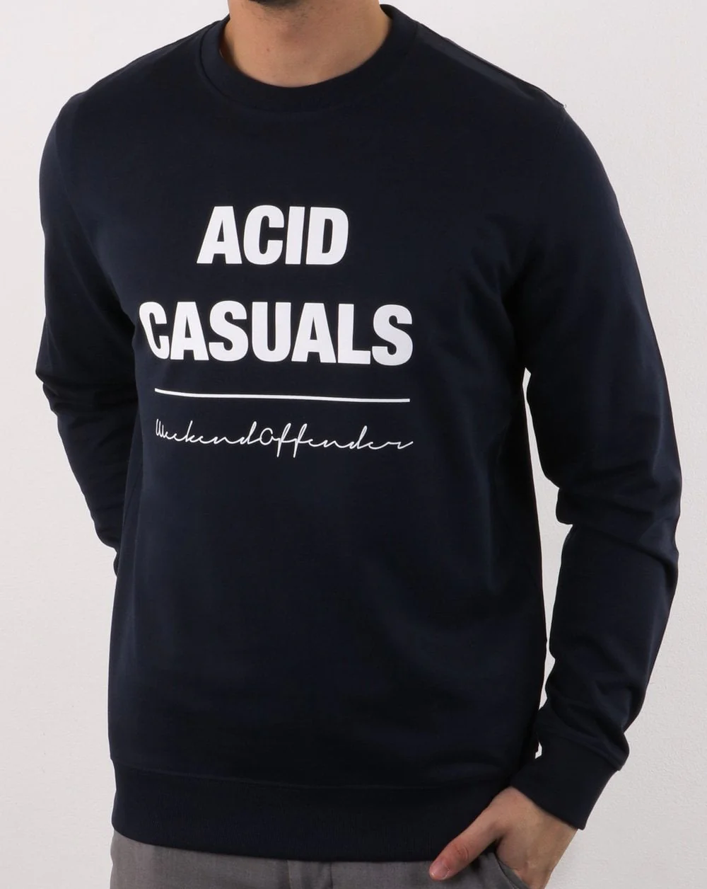 Weekend Offender Acid Casual Sweat Navy - Image 2