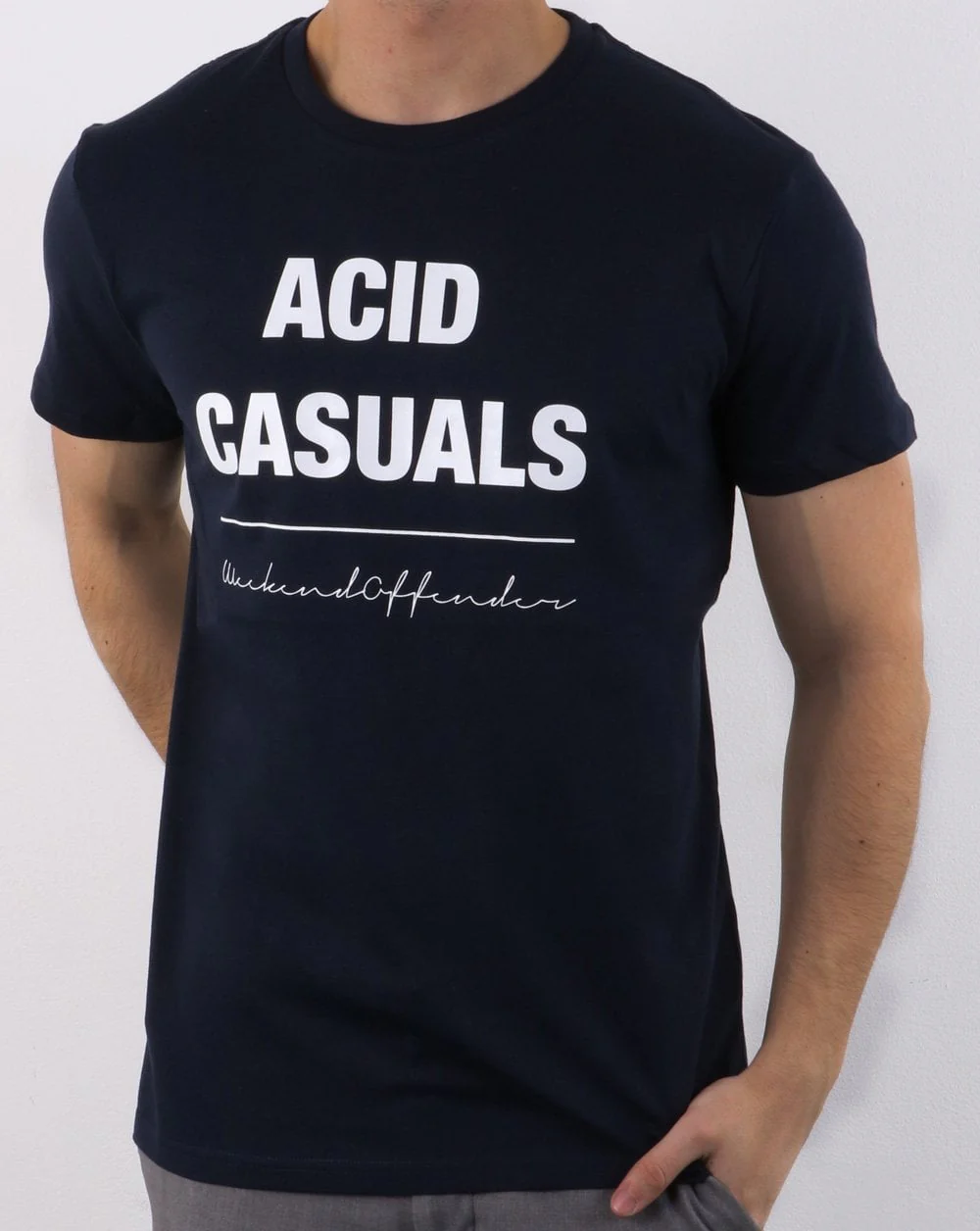 Weekend Offender Acid Casuals T-shirt Navy - Image 2