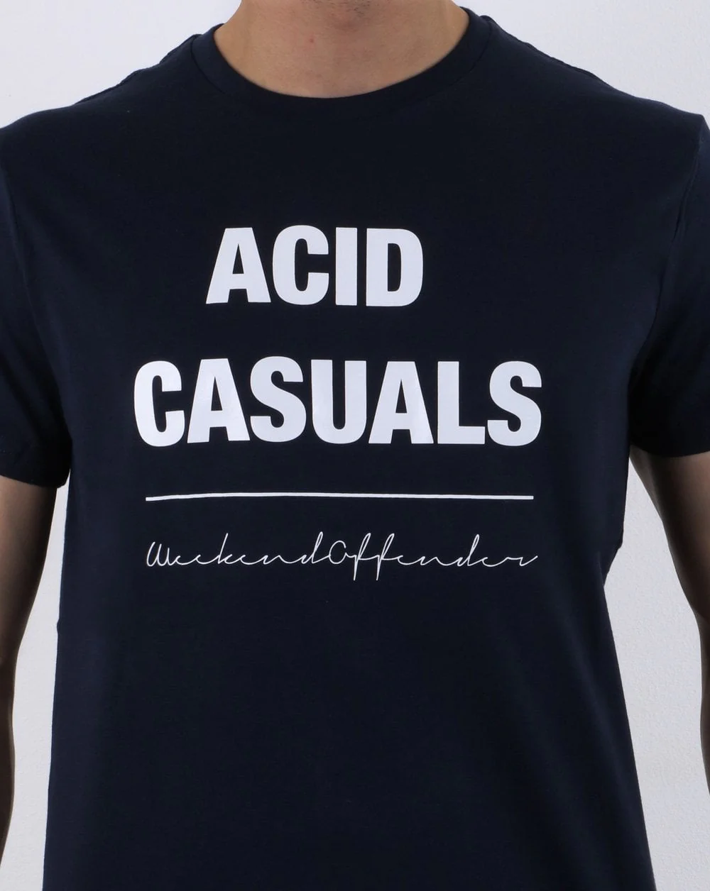 Weekend Offender Acid Casuals T-shirt Navy - Image 3