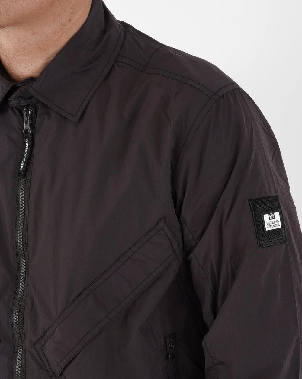 Weekend Offender Arrow Overshirt Dark Cherry - Image 3