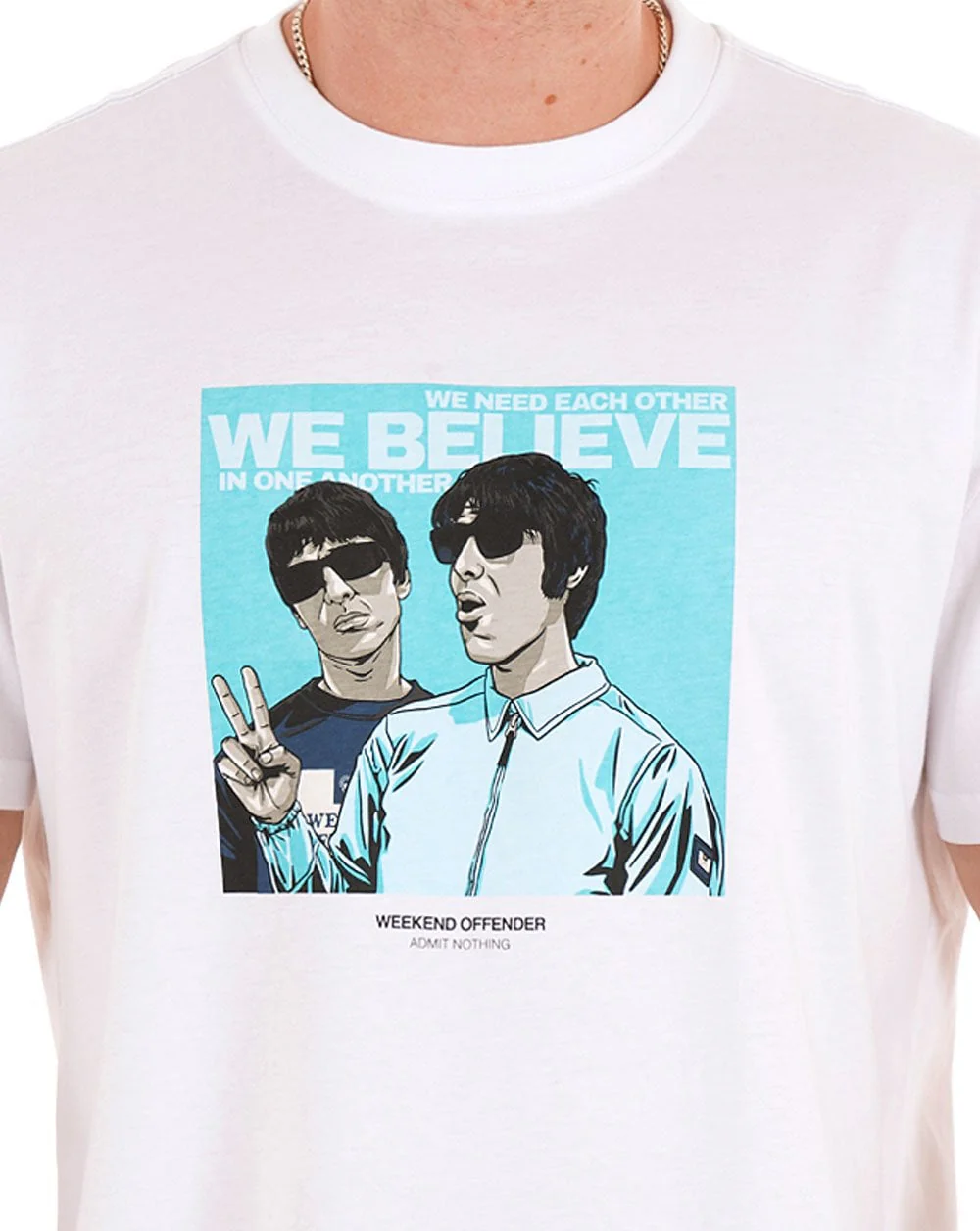 Weekend Offender Believe T Shirt White - Image 2
