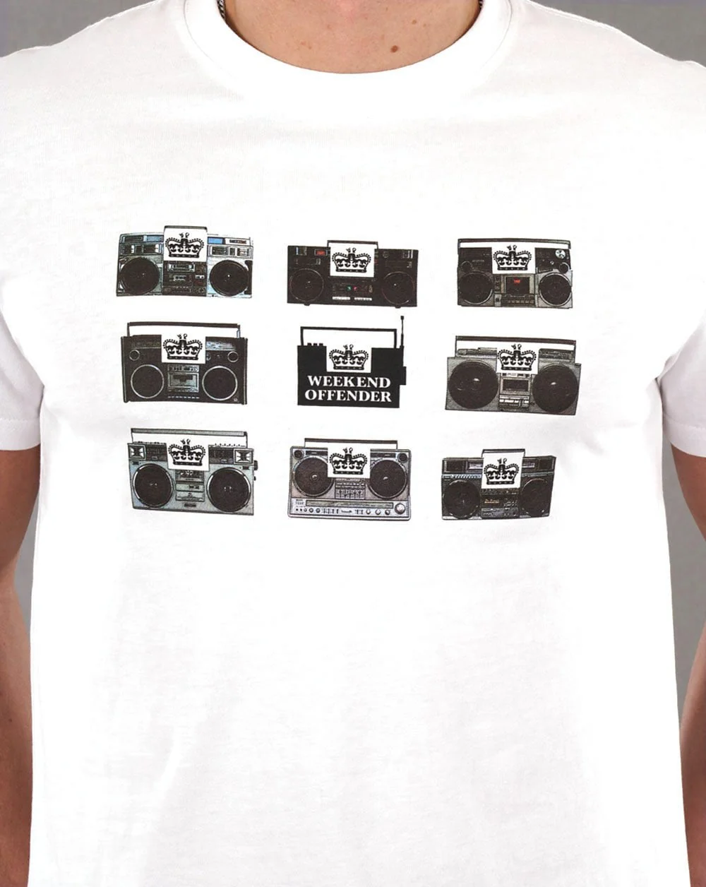 Weekend Offender Boombox T-shirt White - Image 2