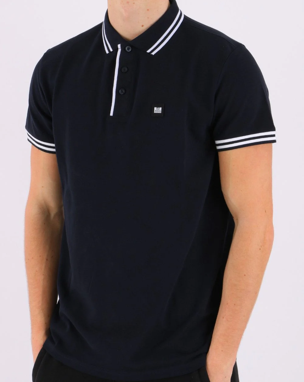 Weekend Offender Bunker Ave Polo Shirt Navy - Image 2