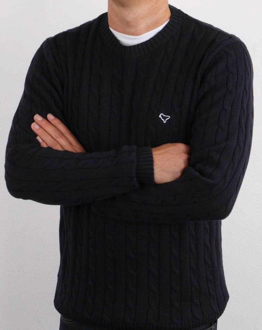 Weekend Offender Cable Knit Navy - Image 4