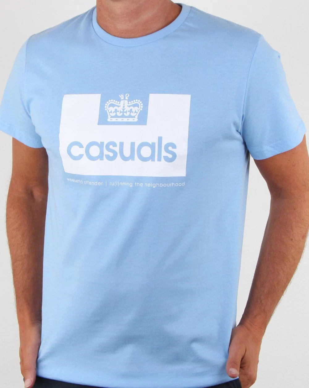Weekend Offender Casuals T Shirt Sky Blue - Image 3