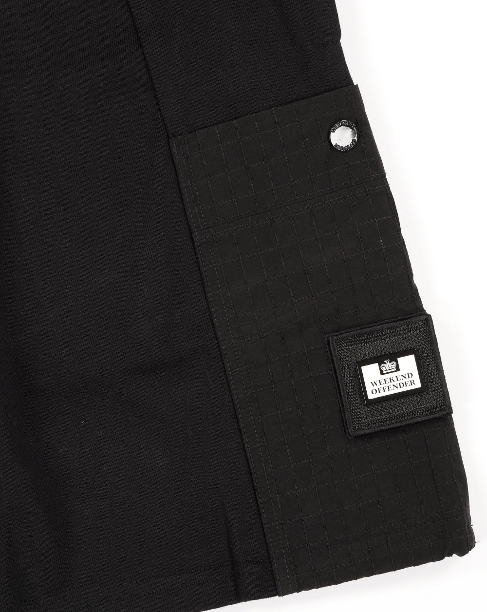 Weekend Offender Chiyoda Ripstop Pocket Shorts Black - Image 3