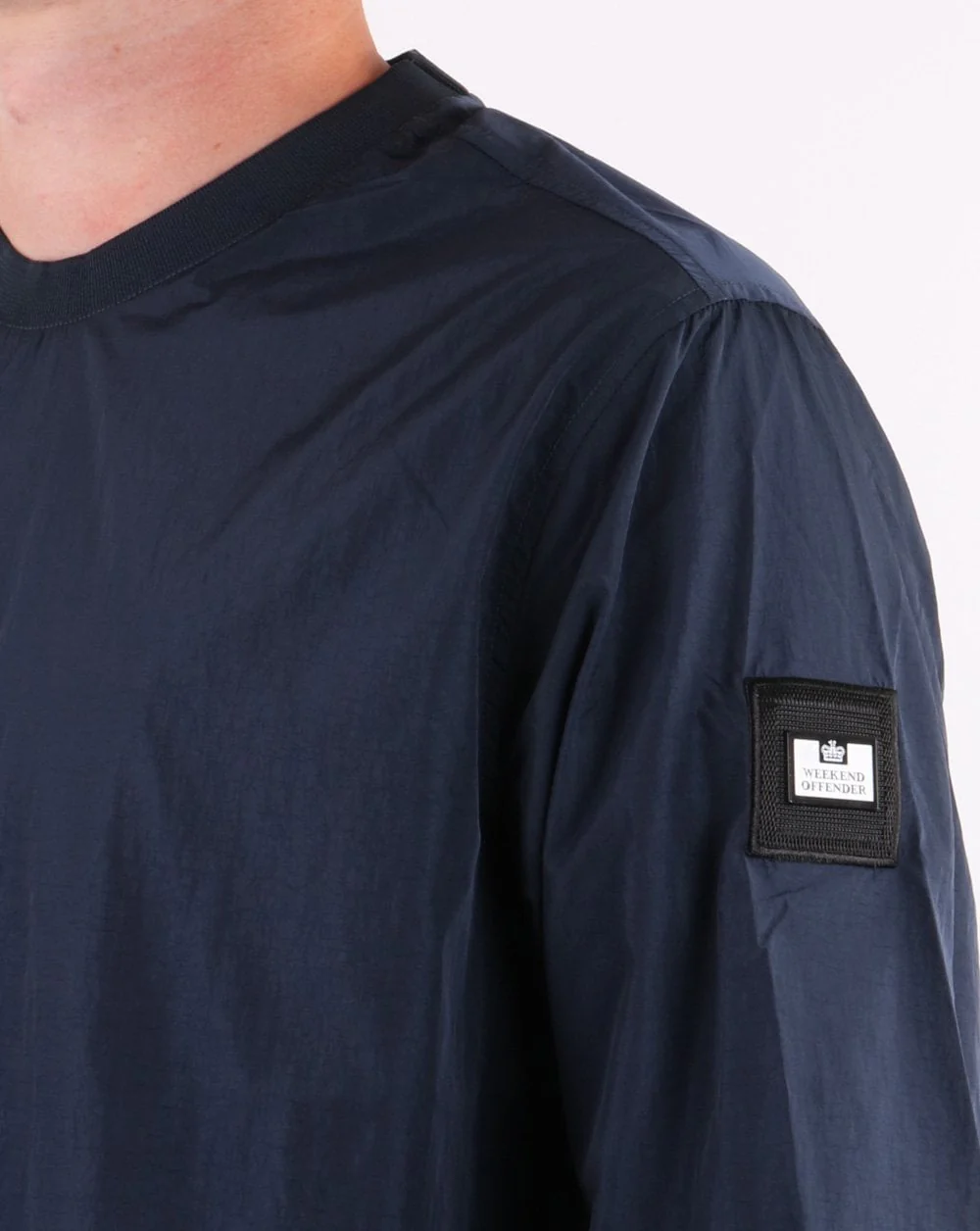 Weekend Offender Conway Overshirt Sweat Navy - Image 3