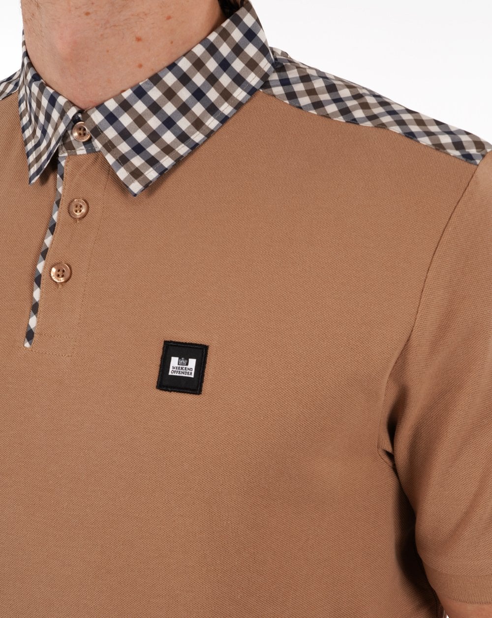 Weekend Offender Costa Polo Shirt Cognac - Image 4