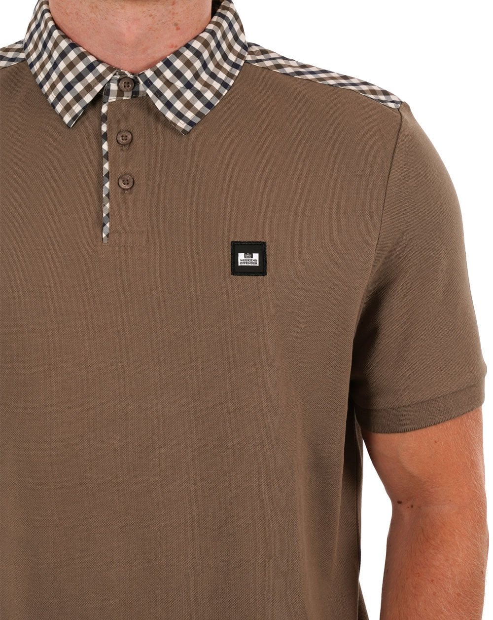 Weekend Offender Costa Polo Shirt Mocha - Image 2