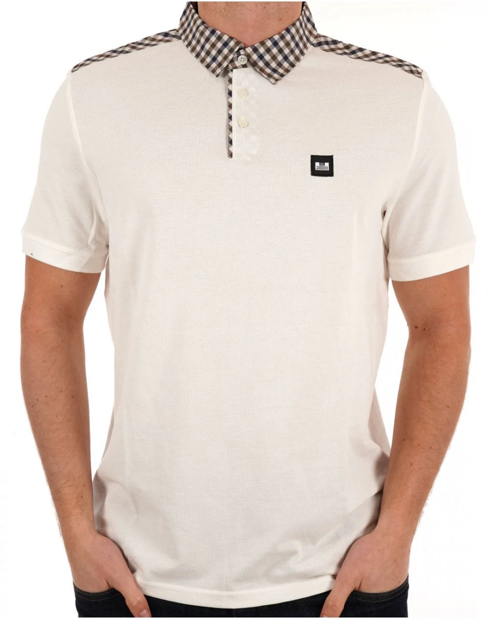 Weekend Offender Costa Polo Shirt Off White - Image 3