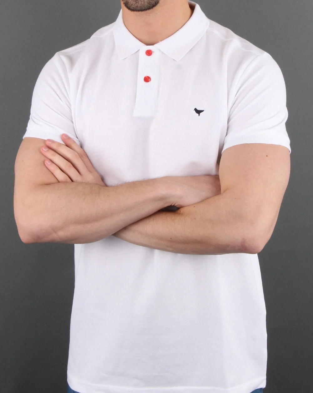 Weekend Offender Dove Polo Shirt White - Image 4