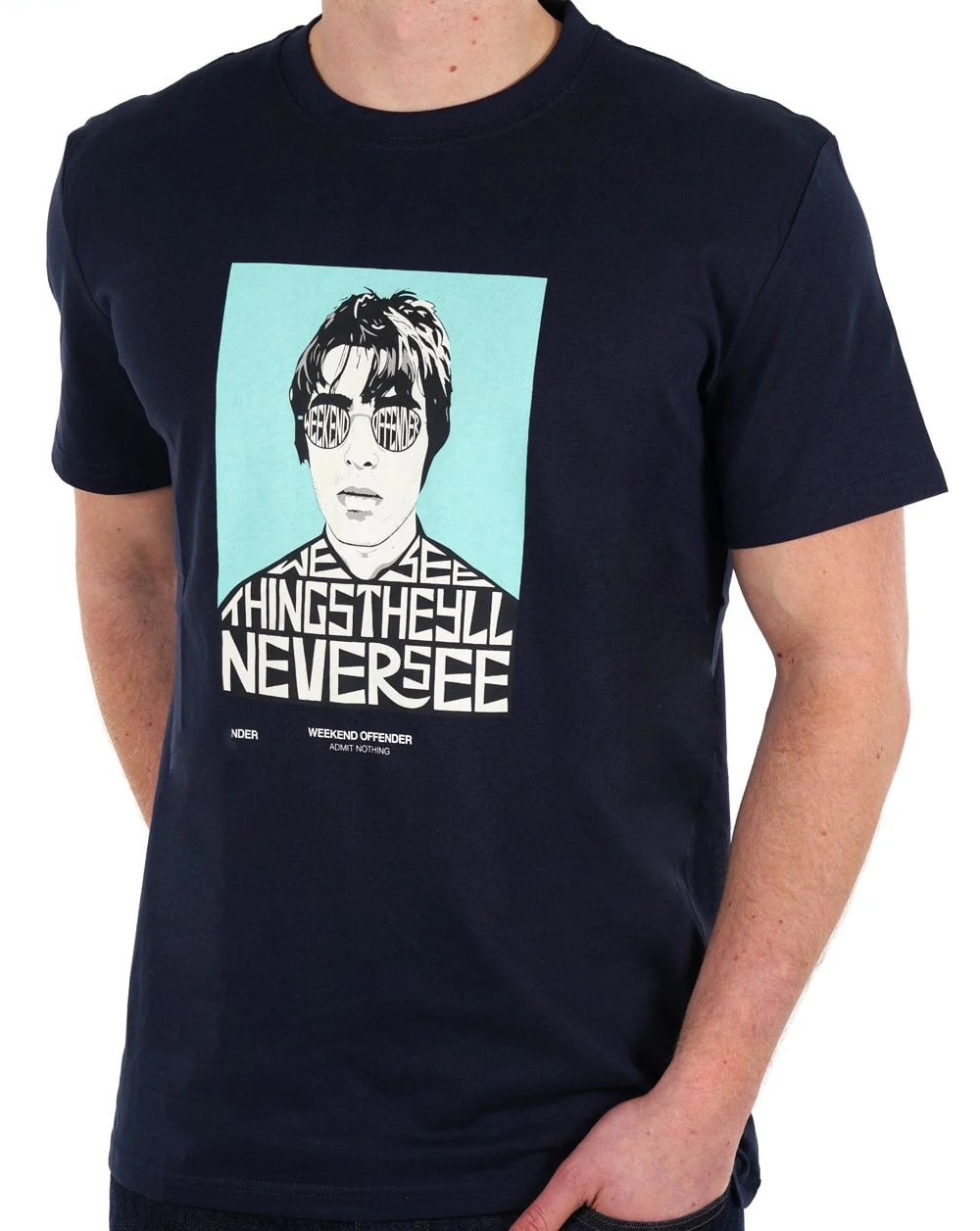 Weekend Offender Forever T-shirt Navy - Image 3