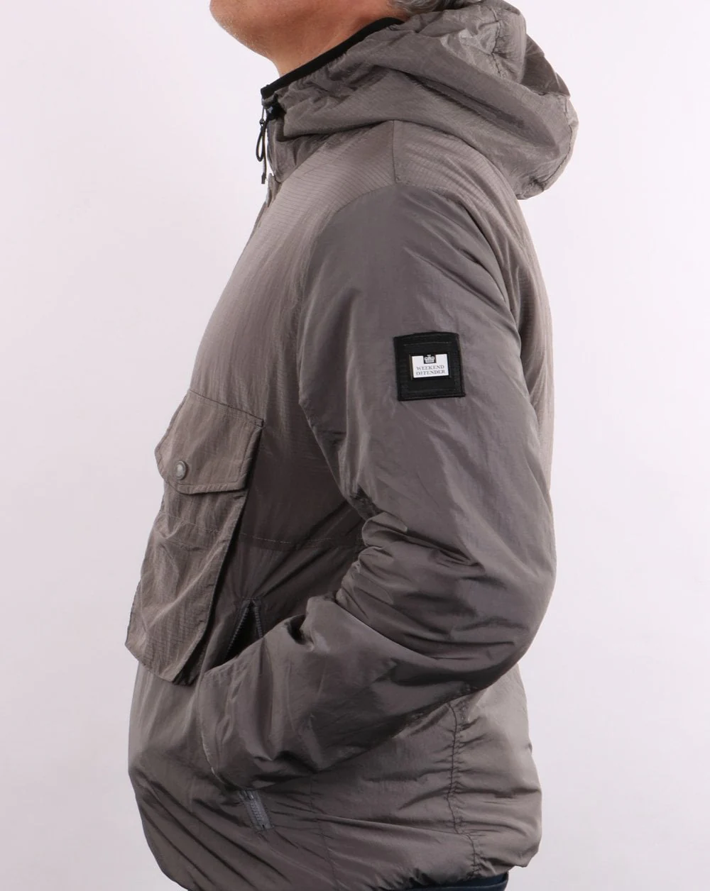 Weekend Offender Garbrndt Hooded Jacket Metallic Grey - Image 6