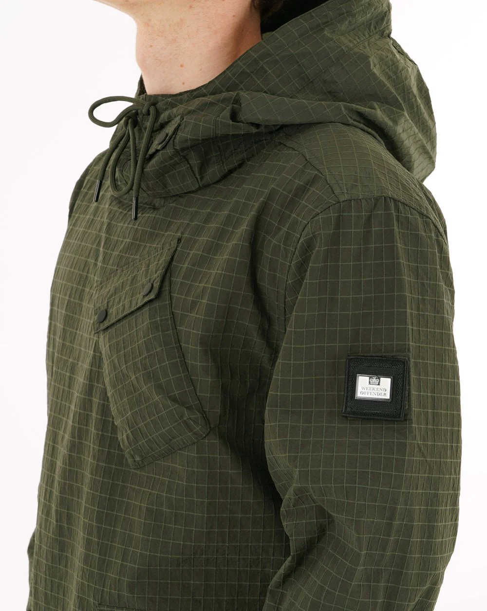 Weekend Offender Grohl Overhead Jacket Dark Green - Image 3