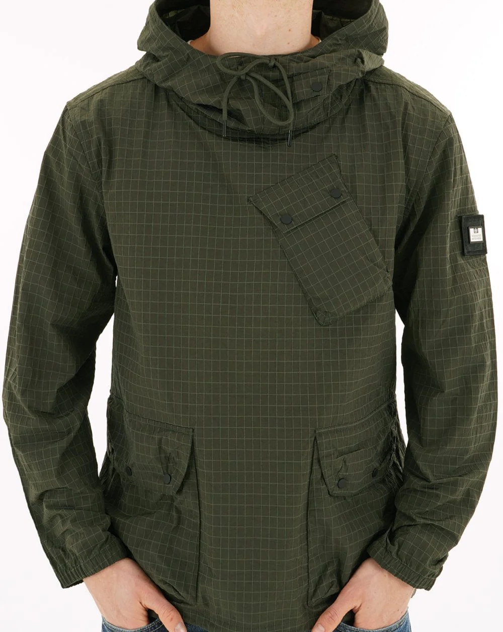 Weekend Offender Grohl Overhead Jacket Dark Green - Image 4
