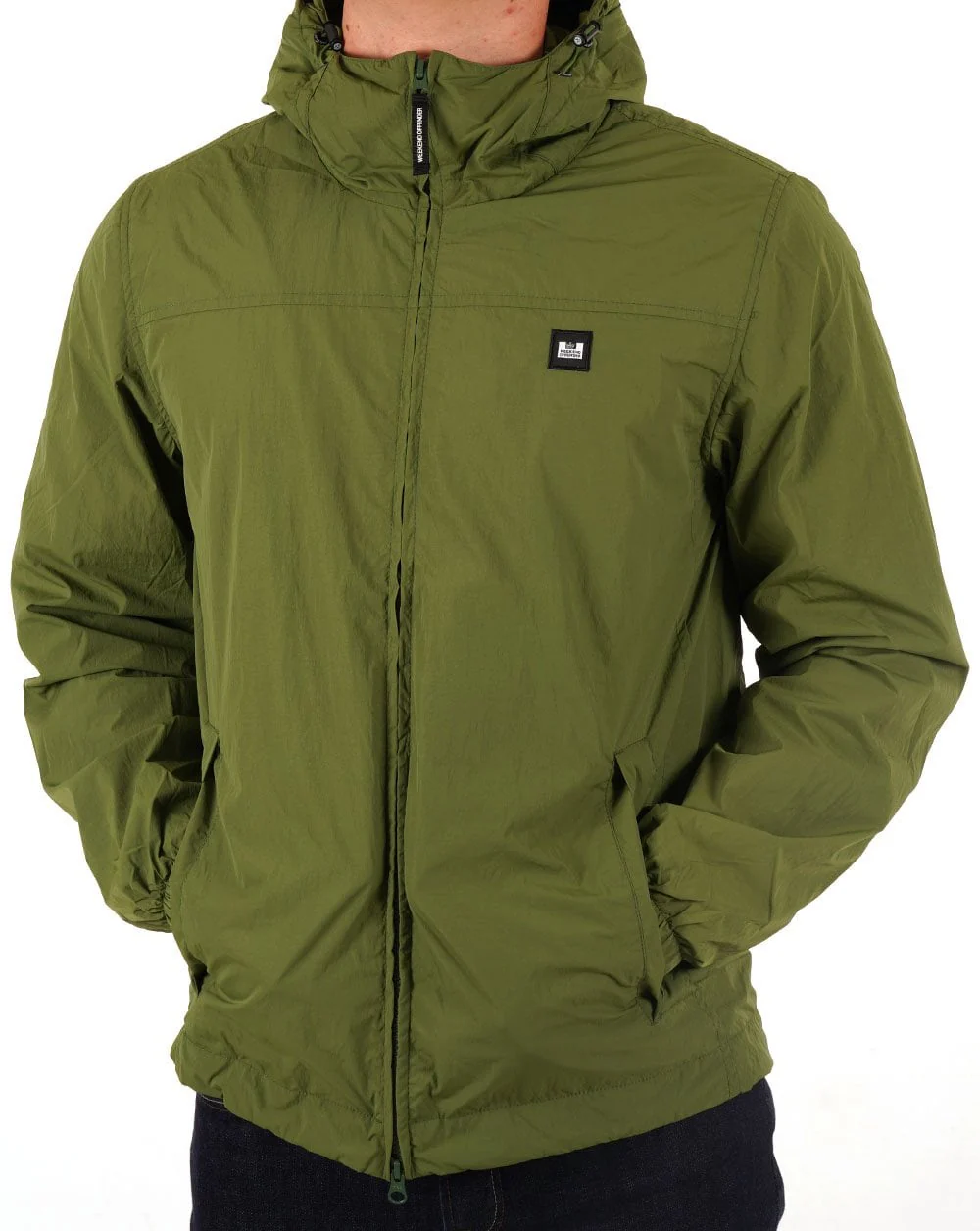 Weekend Offender Hooded Windbreaker Olive - Image 3