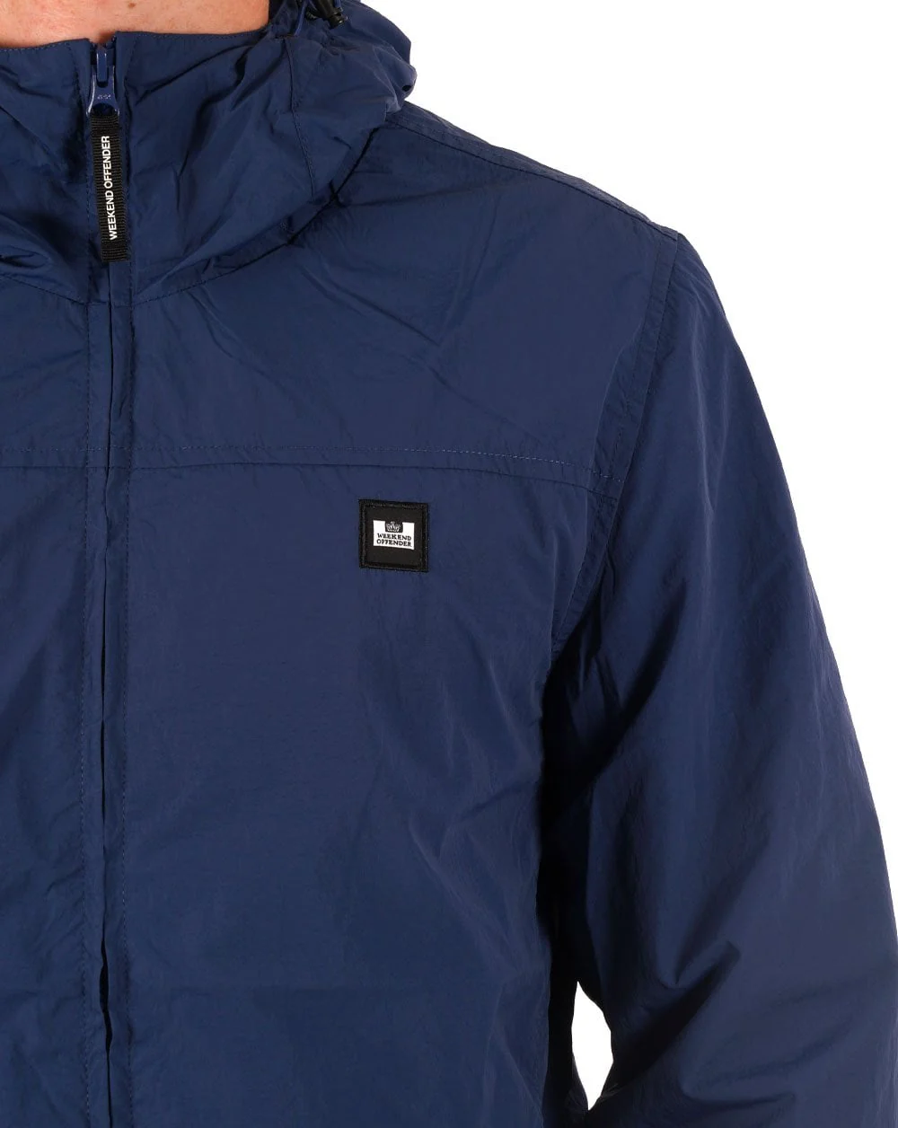 Weekend Offender Hooded Windbreaker Petrol Blue - Image 2