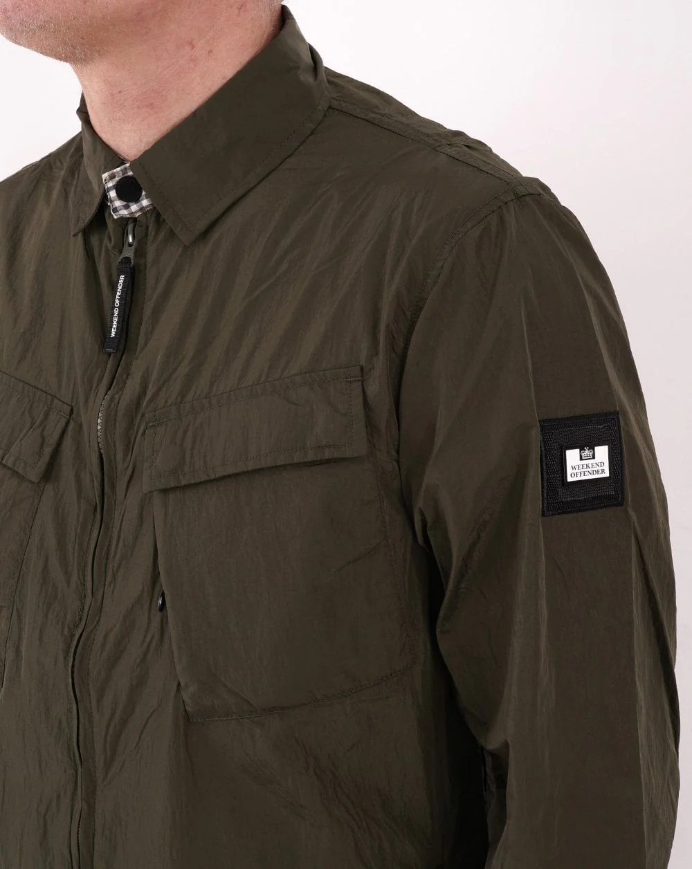 Weekend Offender Juniper Hills Overshirt Green - Image 3