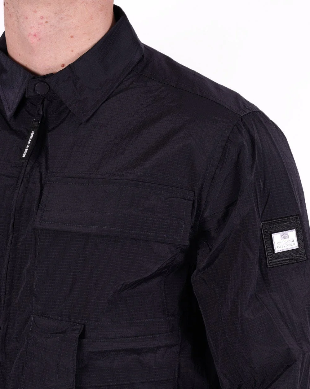 Weekend Offender Kell Overshirt Navy - Image 2