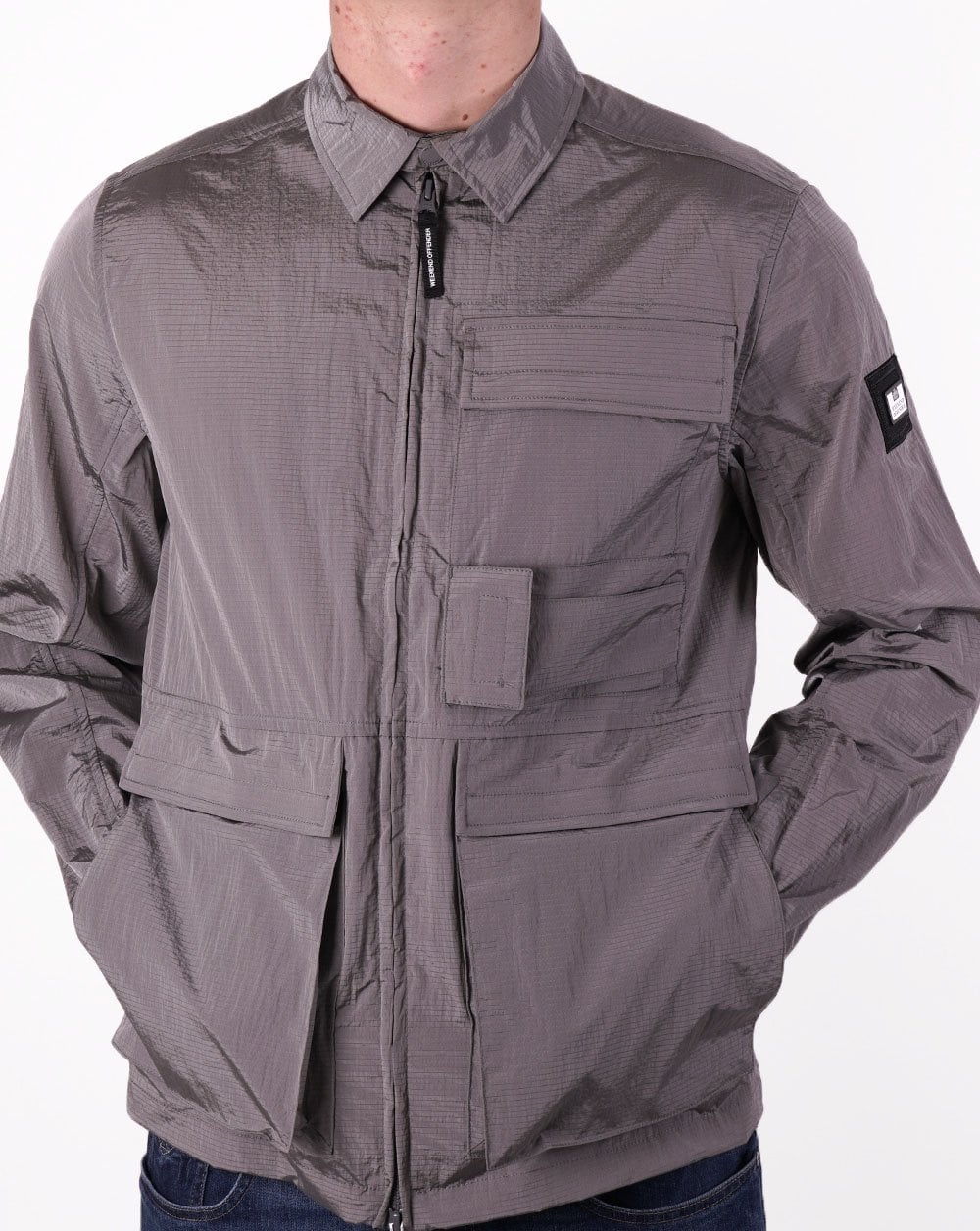 Weekend Offender Kell Overshirt Smoke Grey - Image 2