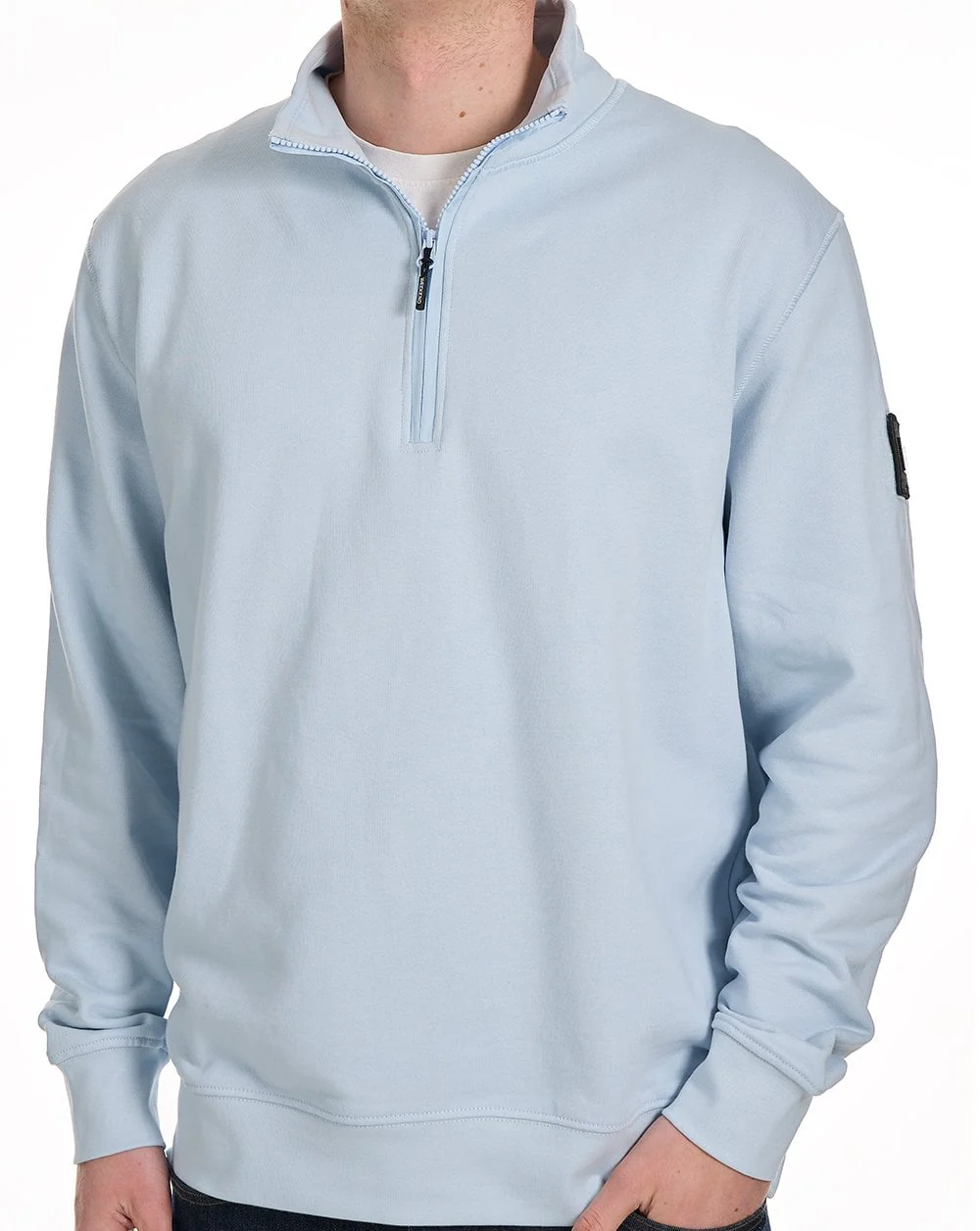 Weekend Offender Kraviz 1/2 Zip Sweat Sky Blue - Image 2