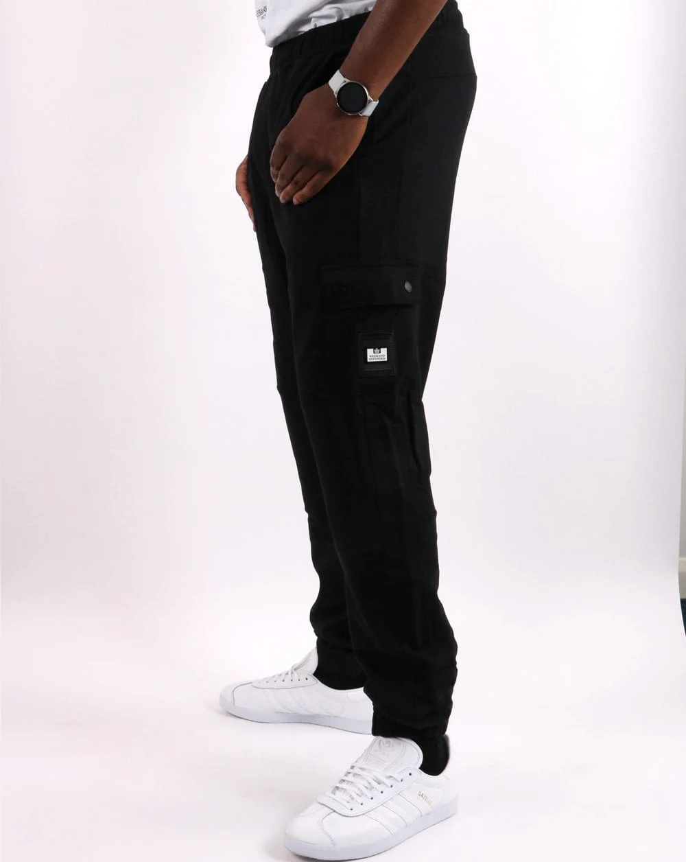 Weekend Offender Kwale Cargo Jog Pants Black - Image 2