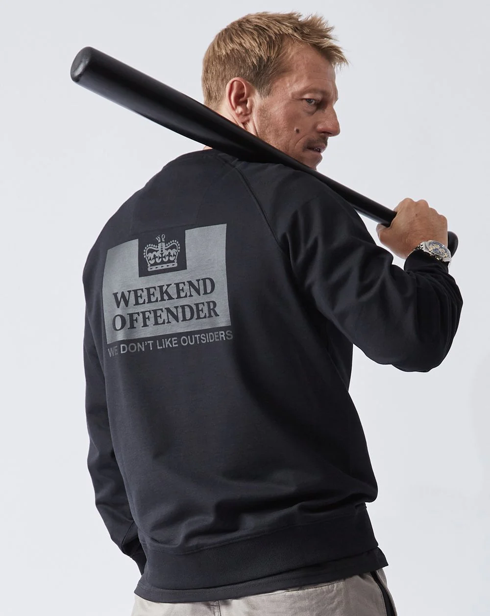 Weekend Offender Leo Gregory Sweat Black - Image 3